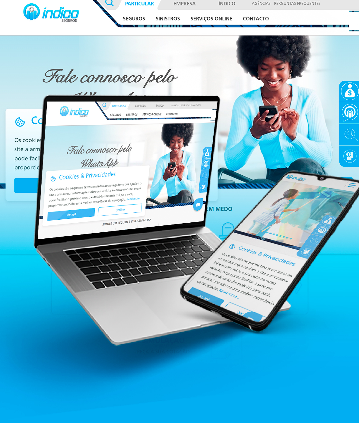 Website Índico Seguros